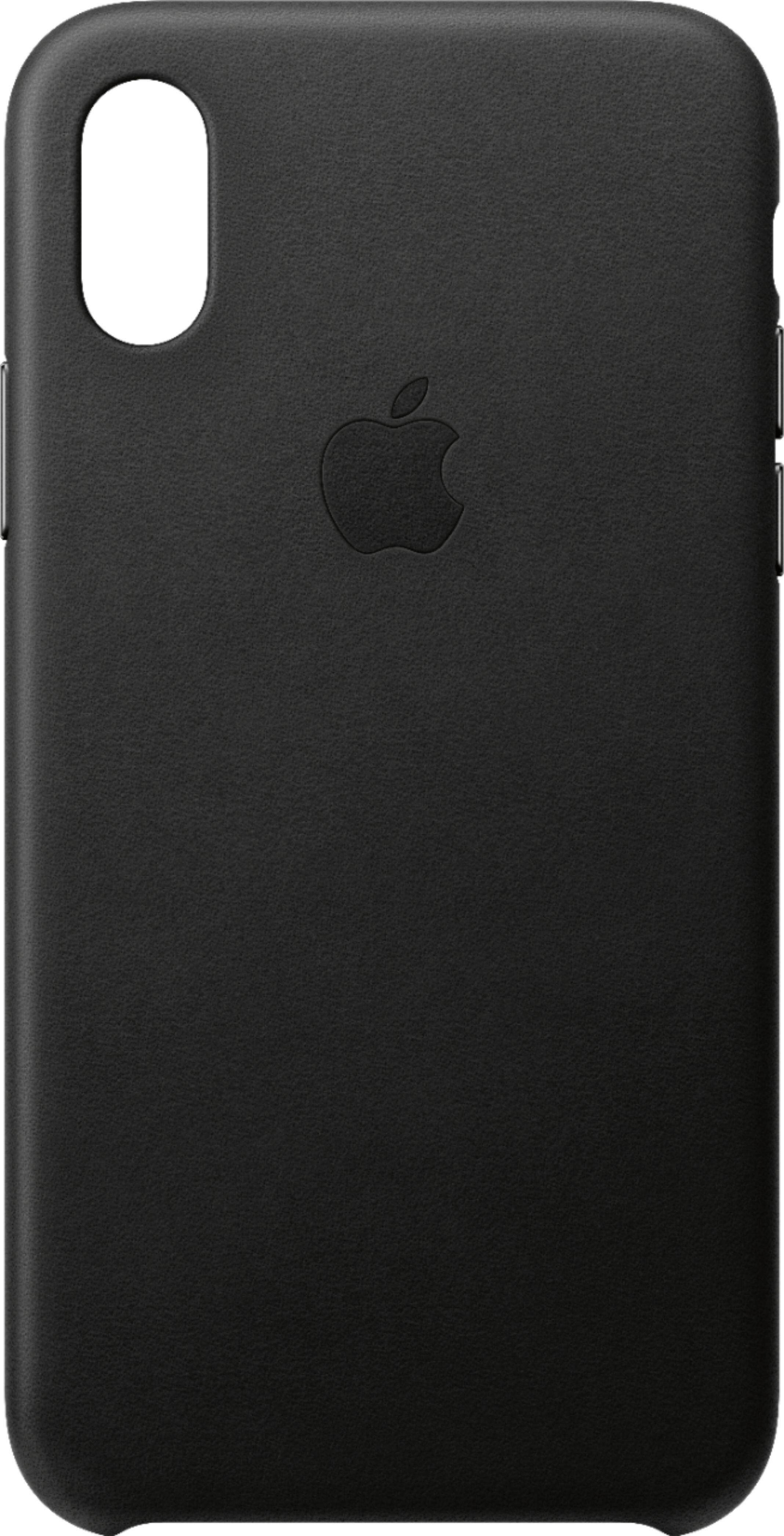 apple - iphone xs leather case - black apple - iphone xs leather case - black
