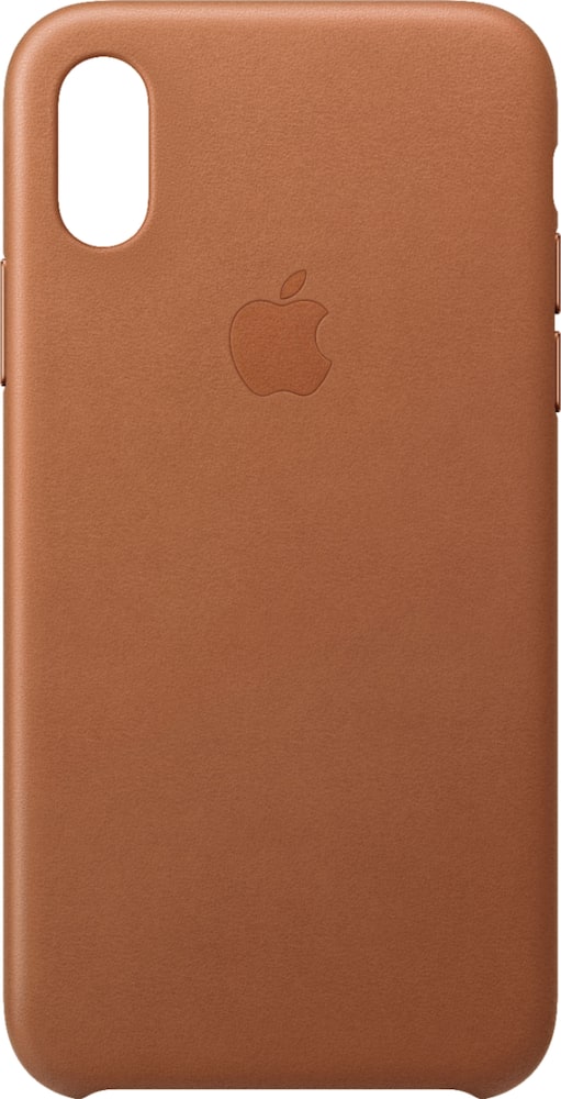 apple - iphone xs leather case - saddle brown apple - iphone xs leather case - saddle brown
