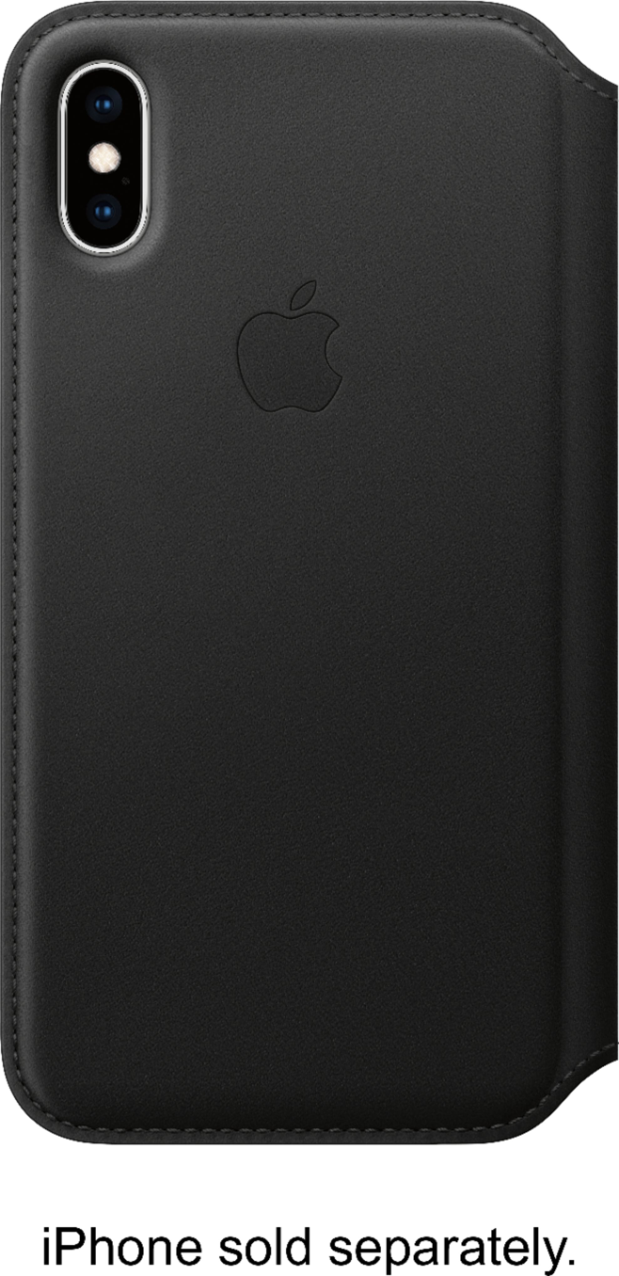 Apple - iPhone® XS Leather Folio - Black