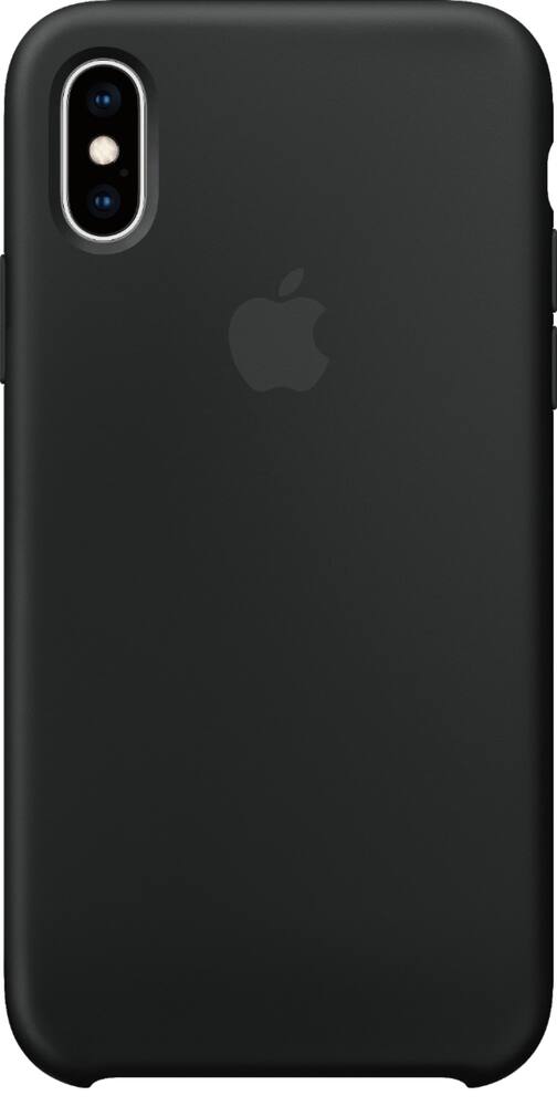 apple - iphone xs silicone case - black apple - iphone xs silicone case - black