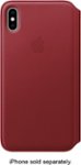 Front Zoom. Apple - iPhone® XS Max Leather Folio - (PRODUCT)RED.