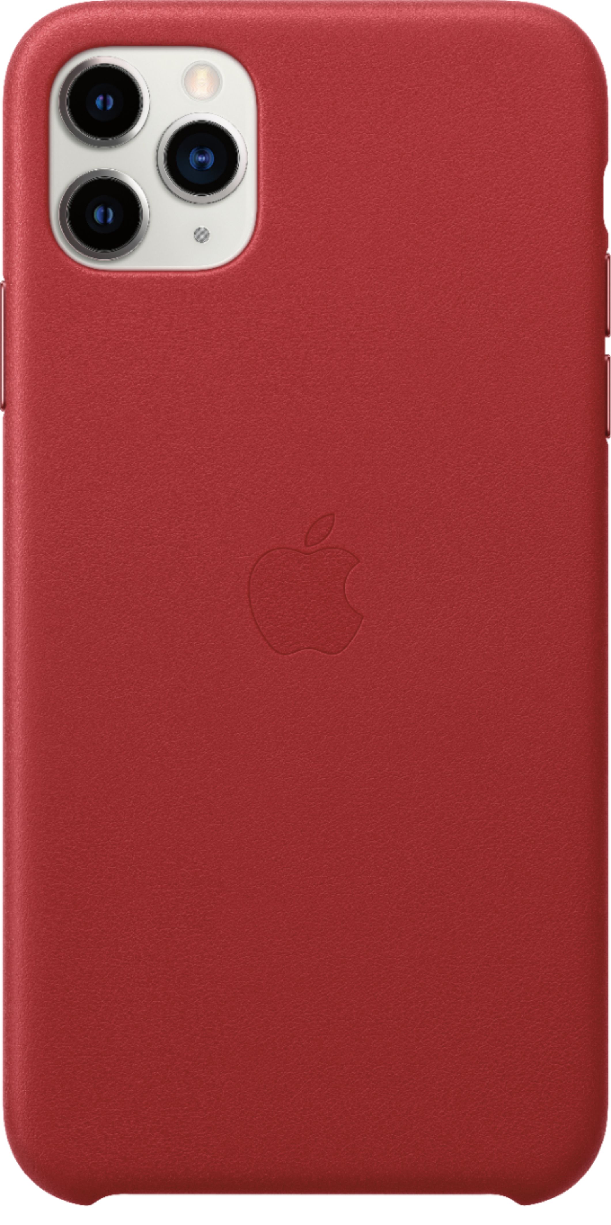 Apple Iphone 11 Pro Max Leather Case Product Red Mx0f2zm A Best Buy