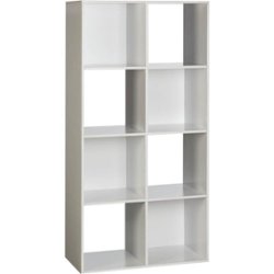 OneSpace - 4-Shelf Organizer Bookcase - White - Front_Zoom