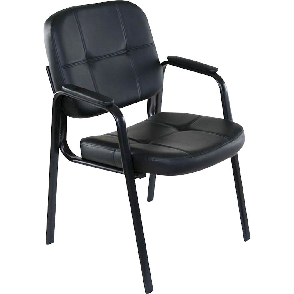 Angle View: OneSpace - PVC Guest Reception Chair - Black