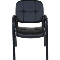 OneSpace - PVC Guest Reception Chair - Black - Front_Zoom