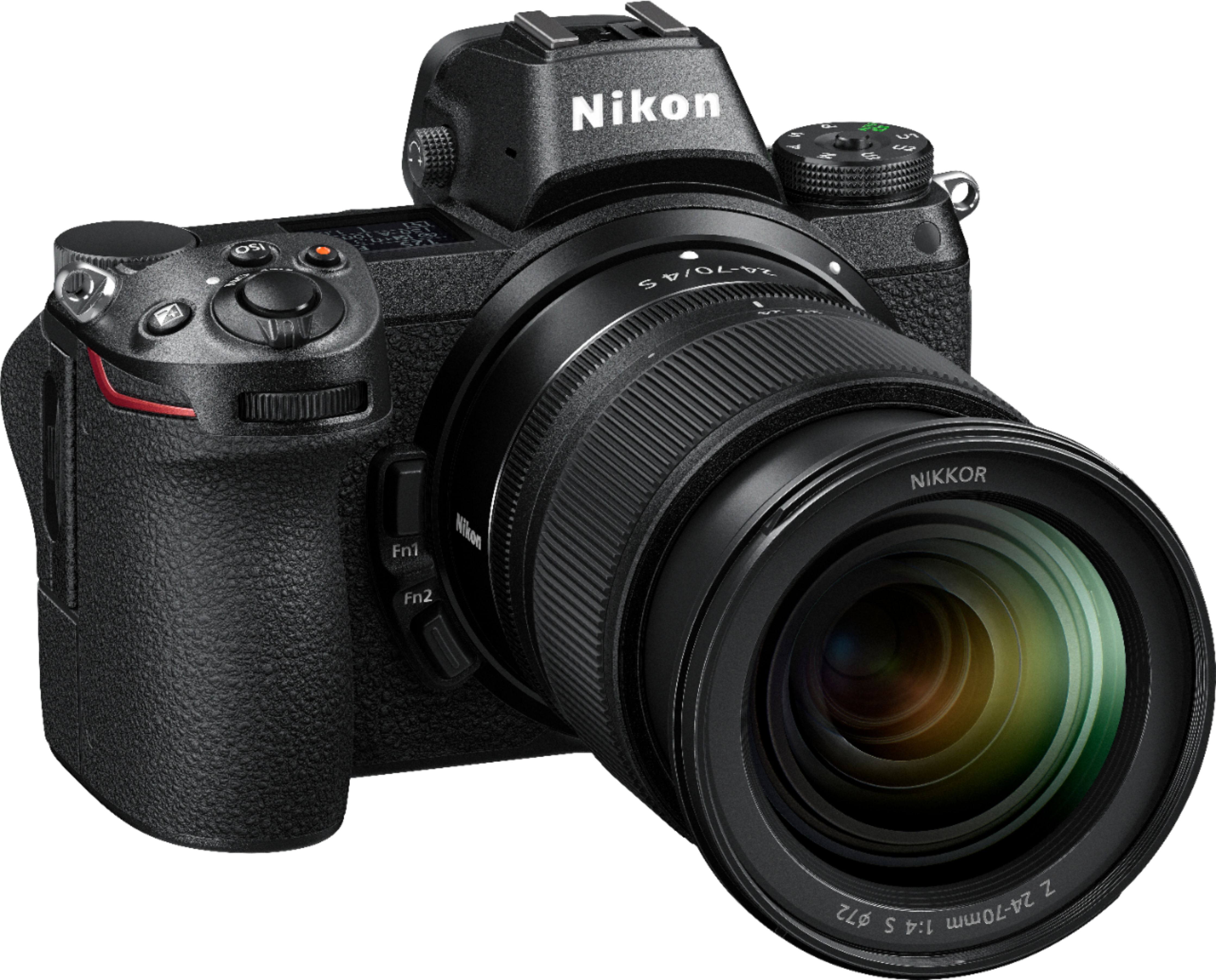 Angle View: Nikon - Z7 Mirrorless 4k Video Camera with NIKKOR Z 24-70mm Lens - Black