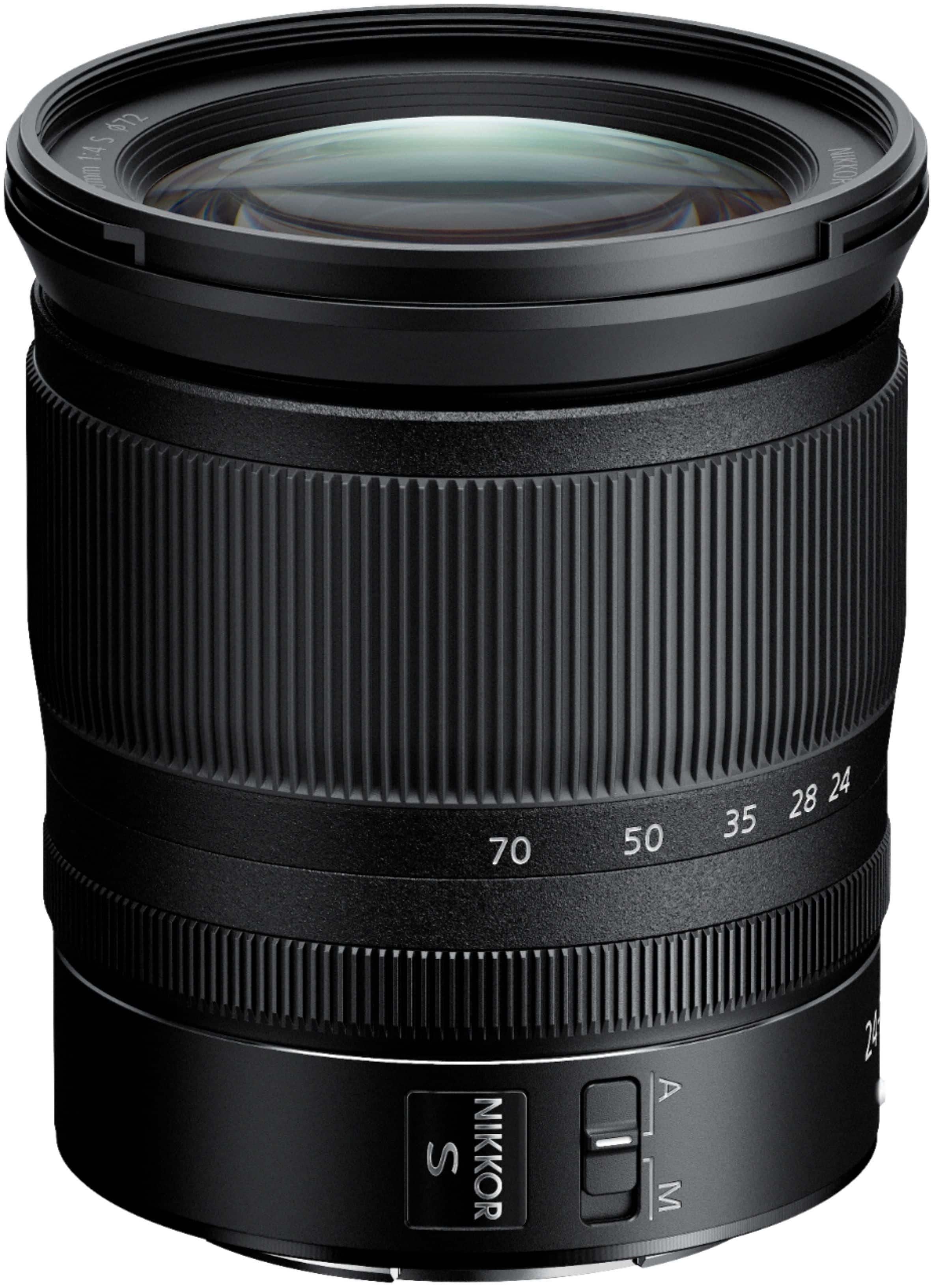 Front. Nikon - NIKKOR Z 24-70mm f/4 S Standard Zoom Lens for Nikon Z Cameras - Black.