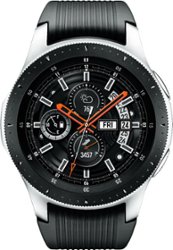 Samsung - Geek Squad Certified Refurbished Galaxy Watch Smartwatch 46mm Stainless Steel - Silver - Front_Zoom