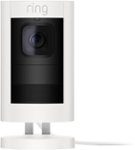 Front Zoom. Ring - Stick Up Indoor/Outdoor Wired Security Camera - White 2nd Gen.