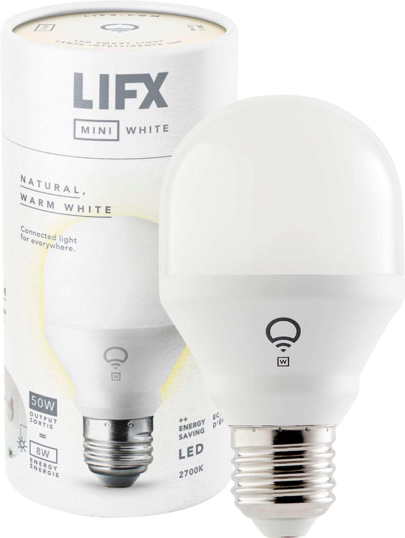 White Daylight  Wi-Fi Smart LED Light Bulb sealed 2700K Warm LIFX A19 Mini 