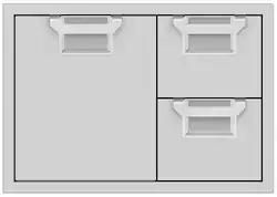 Aspire by Hestan - Aspire AESDR Series 30" Double Drawer and Storage Door Combination - Clear - Front_Zoom
