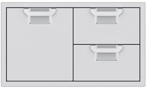 Aspire by Hestan - Aspire AESDR Series 36" Double Drawer and Storage Door Combination - Clear - Front_Zoom