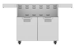Aspire by Hestan - ECD Series 36" Tower Cart with Double Doors - Stainless Steel