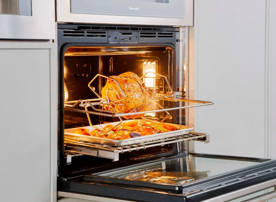 Alt View 12. Thermador - Masterpiece Series 30" Built-In Single Electric Convection Wall Oven with Wifi - Stainless Steel.