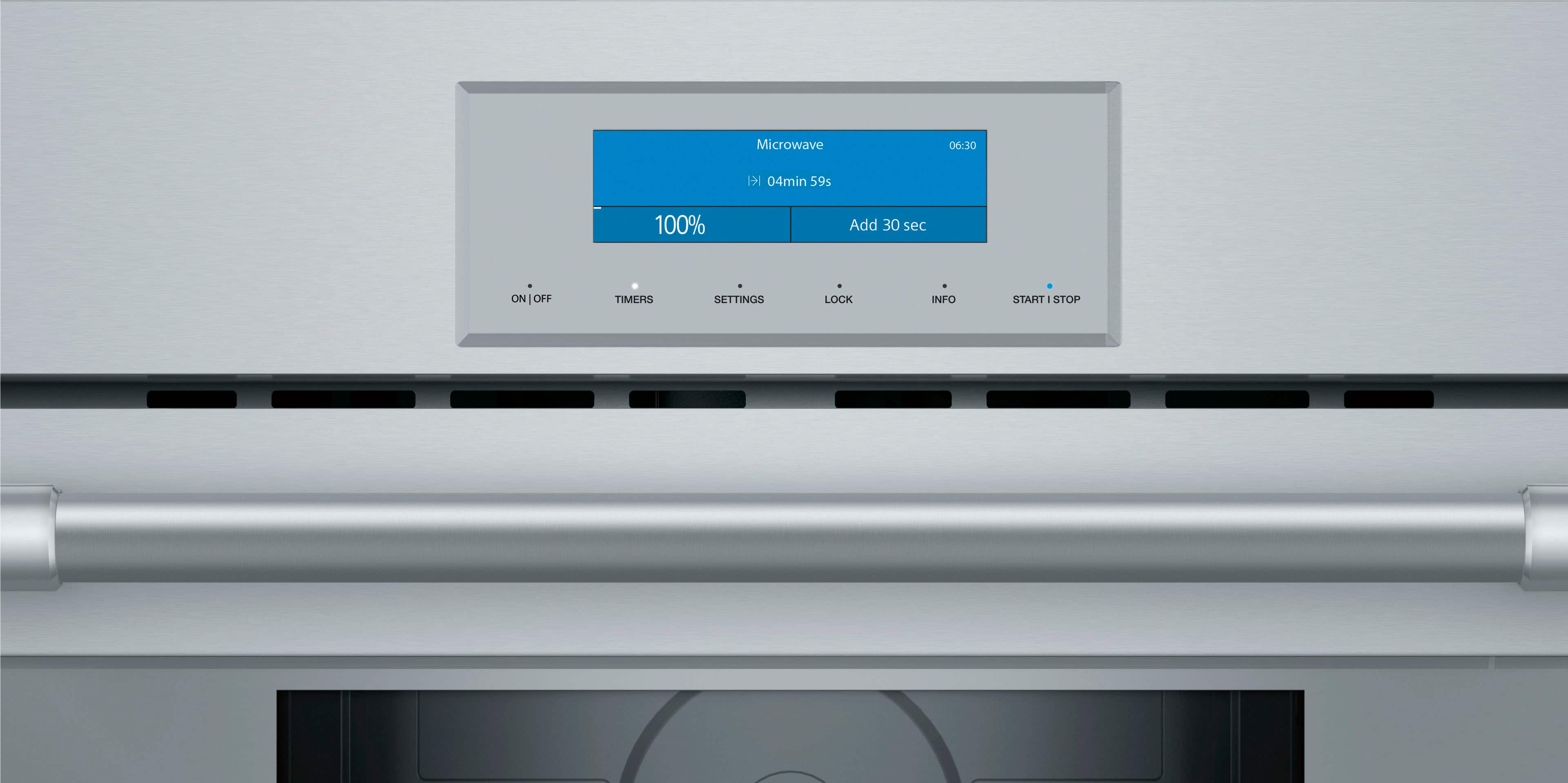 Angle. Thermador - Professional Series 1.6 Cu. Ft. Built-In Microwave - Stainless Steel.
