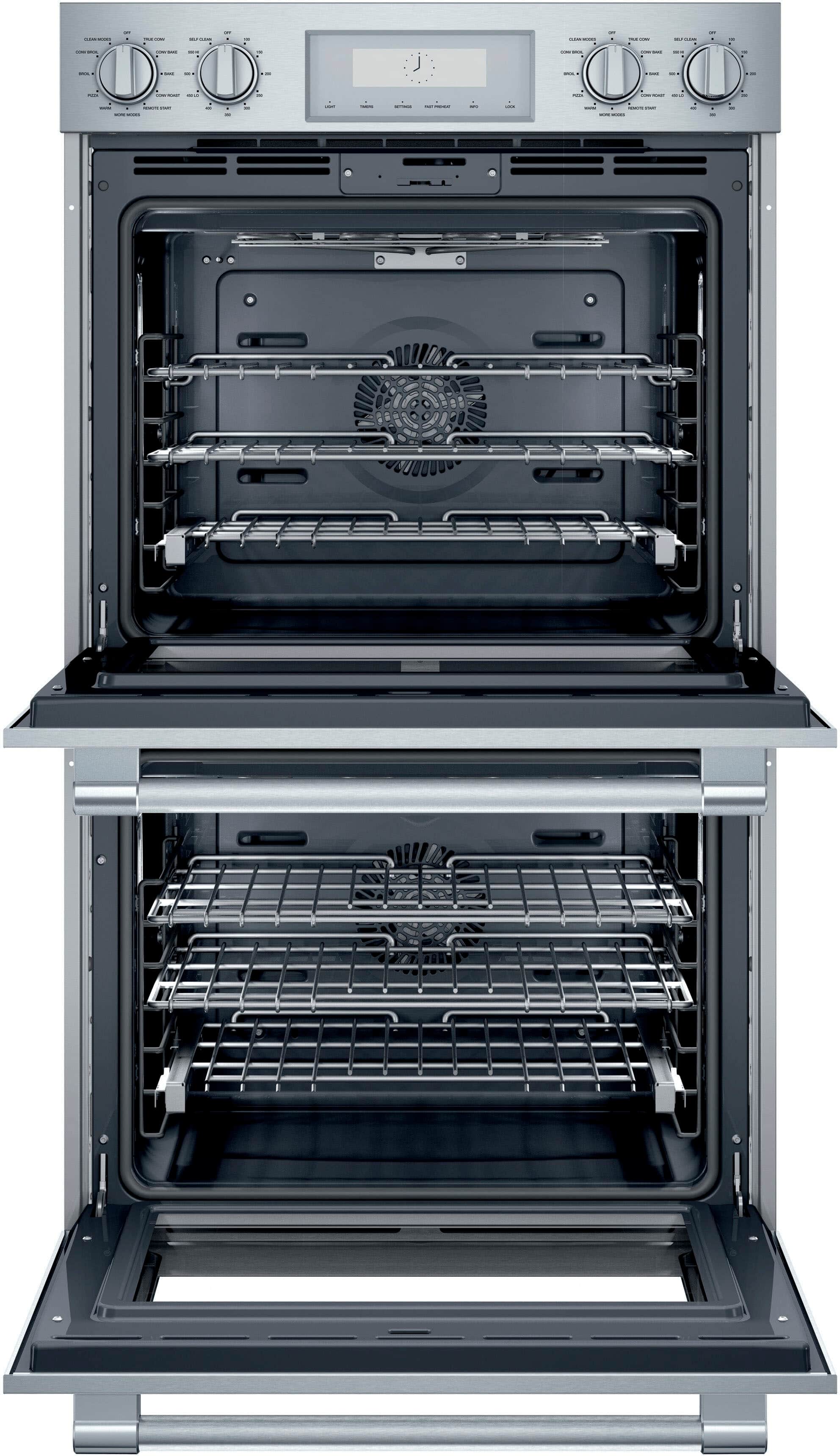 Alt View 12. Thermador - Professional Series 30" Built-In Double Electric Convection Wall Oven with Wifi - Stainless Steel.
