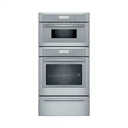 Front. Thermador - Masterpiece Series 30" Built-In Electric Convection Wall Oven with Built-In Speed Microwave and Warming Drawer - Stainless Steel.