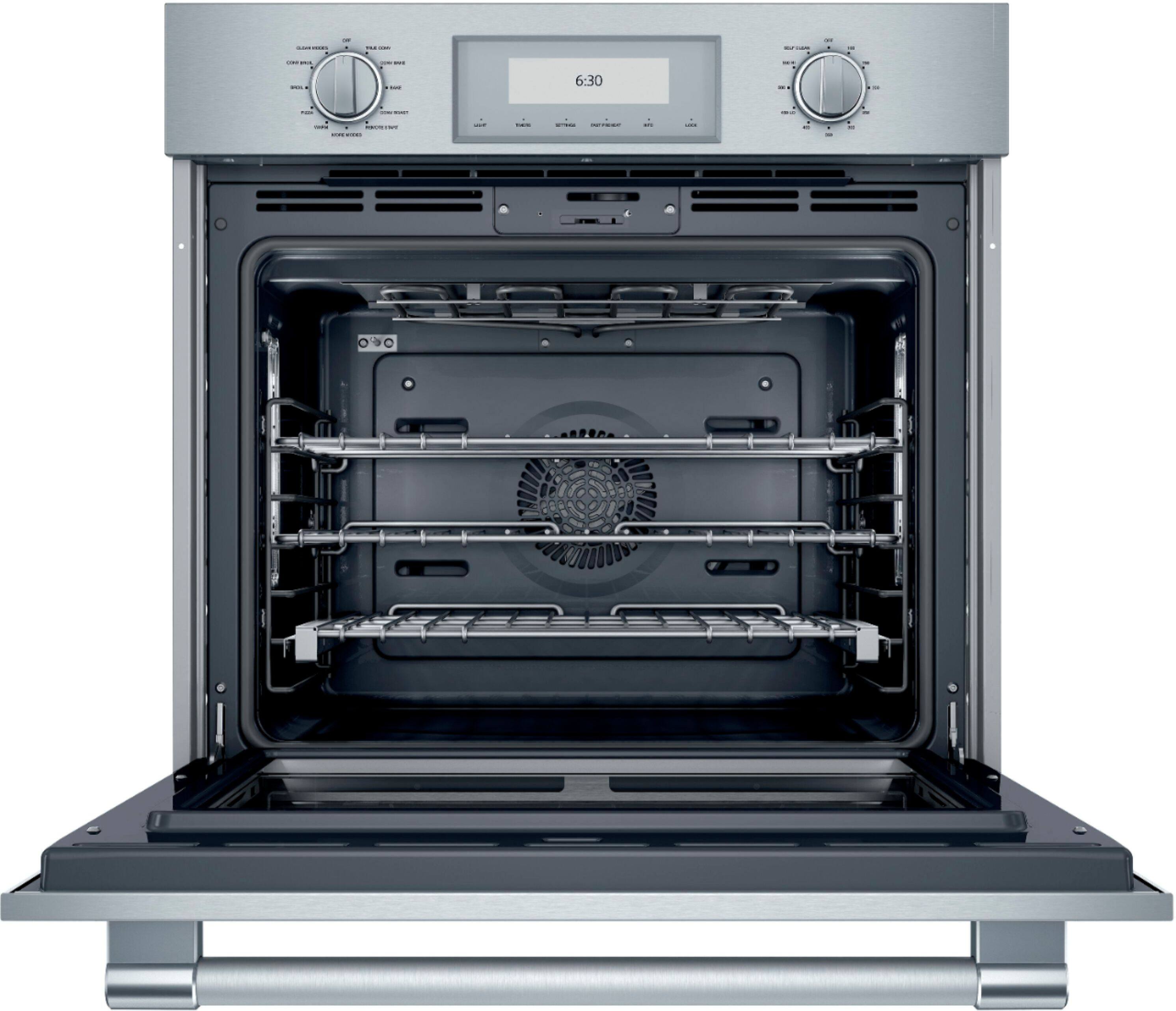 Alt View 11. Thermador - Professional Series 30" Built-In Single Electric Convection Wall Oven with Wifi - Stainless Steel.