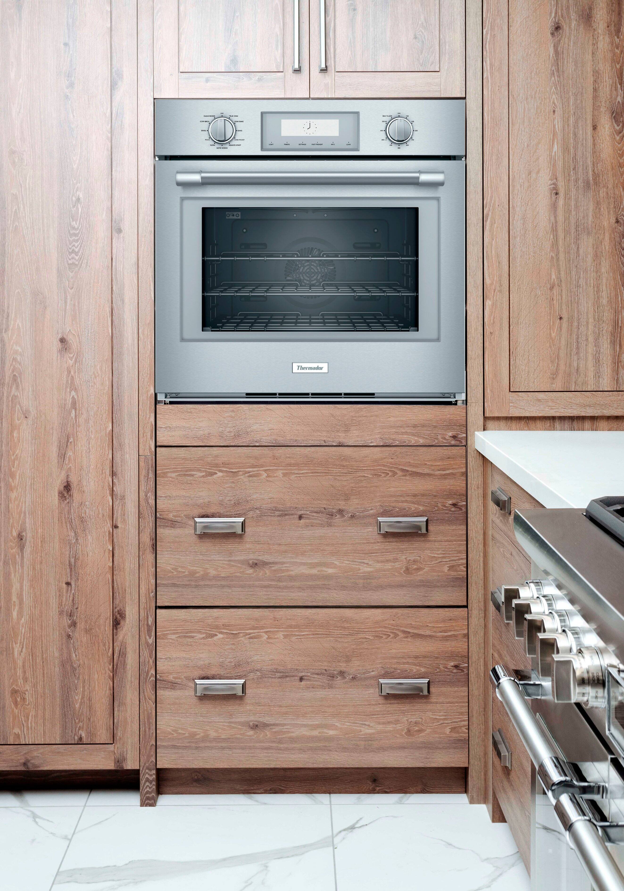 Alt View 1. Thermador - Professional Series 30" Built-In Single Electric Convection Wall Oven with Wifi - Stainless Steel.