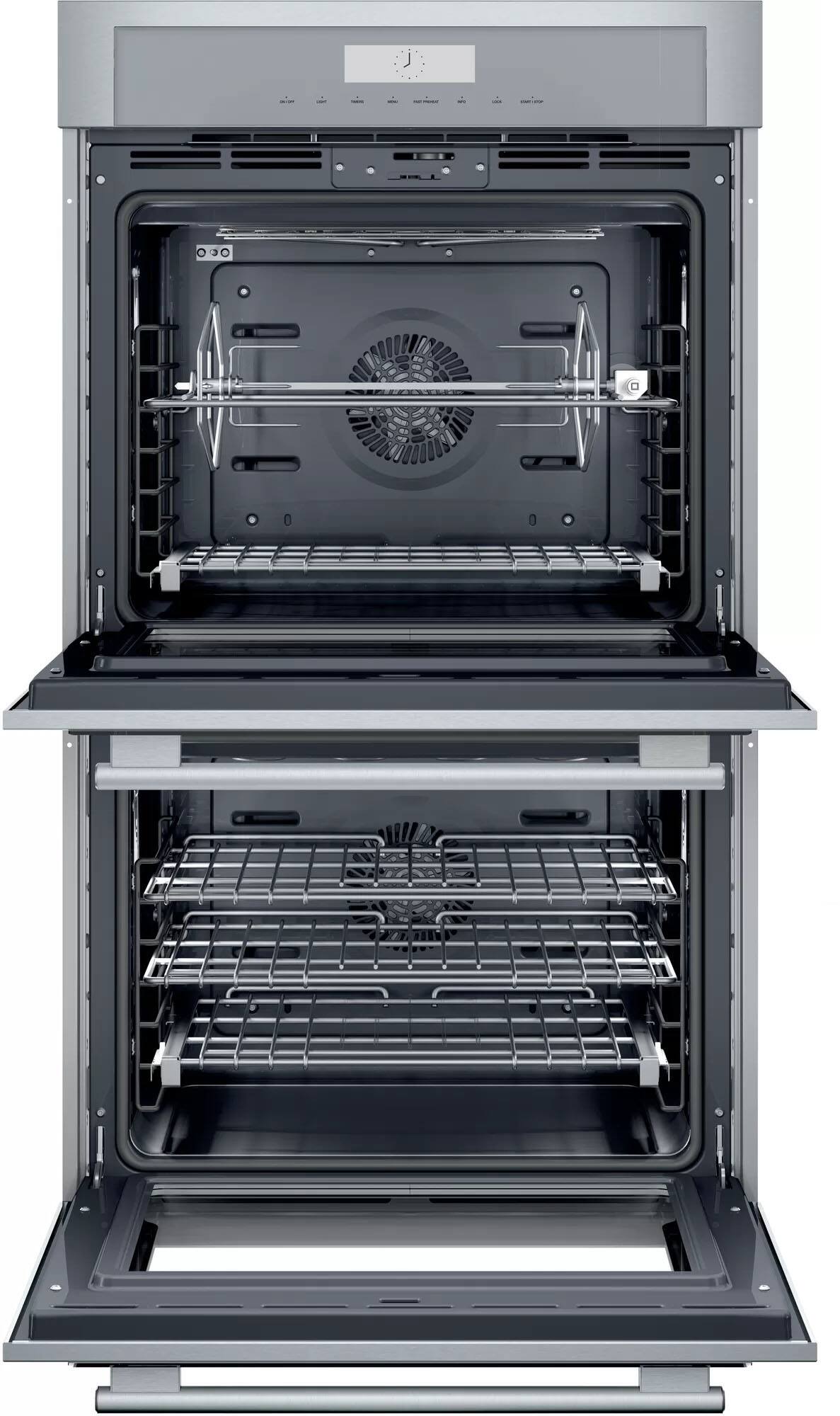 Alt View 2. Thermador - Masterpiece Series 30" Built-In Double Electric Convection Wall Oven with Wifi - Stainless Steel.