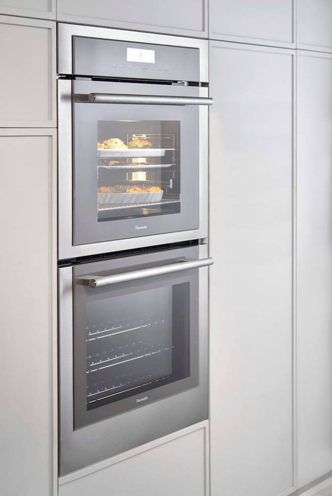 Alt View 13. Thermador - Masterpiece Series 30" Built-In Electric Convection Wall Oven with Built-In Microwave - Stainless Steel.