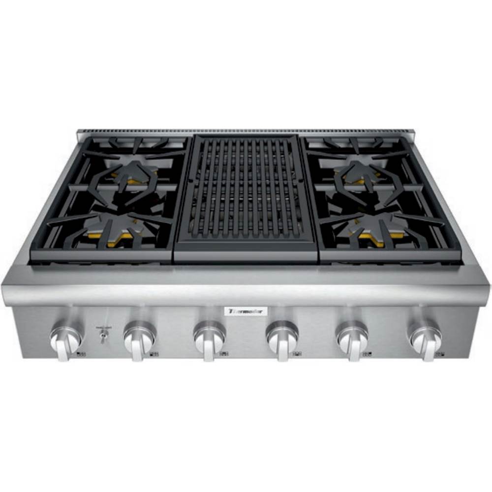 TTN036-7 Five Star 36'' Natural Gas Pro Cooktop with 4 Open Burners and  Grill/Griddle - Natural Gas - Stainless Steel