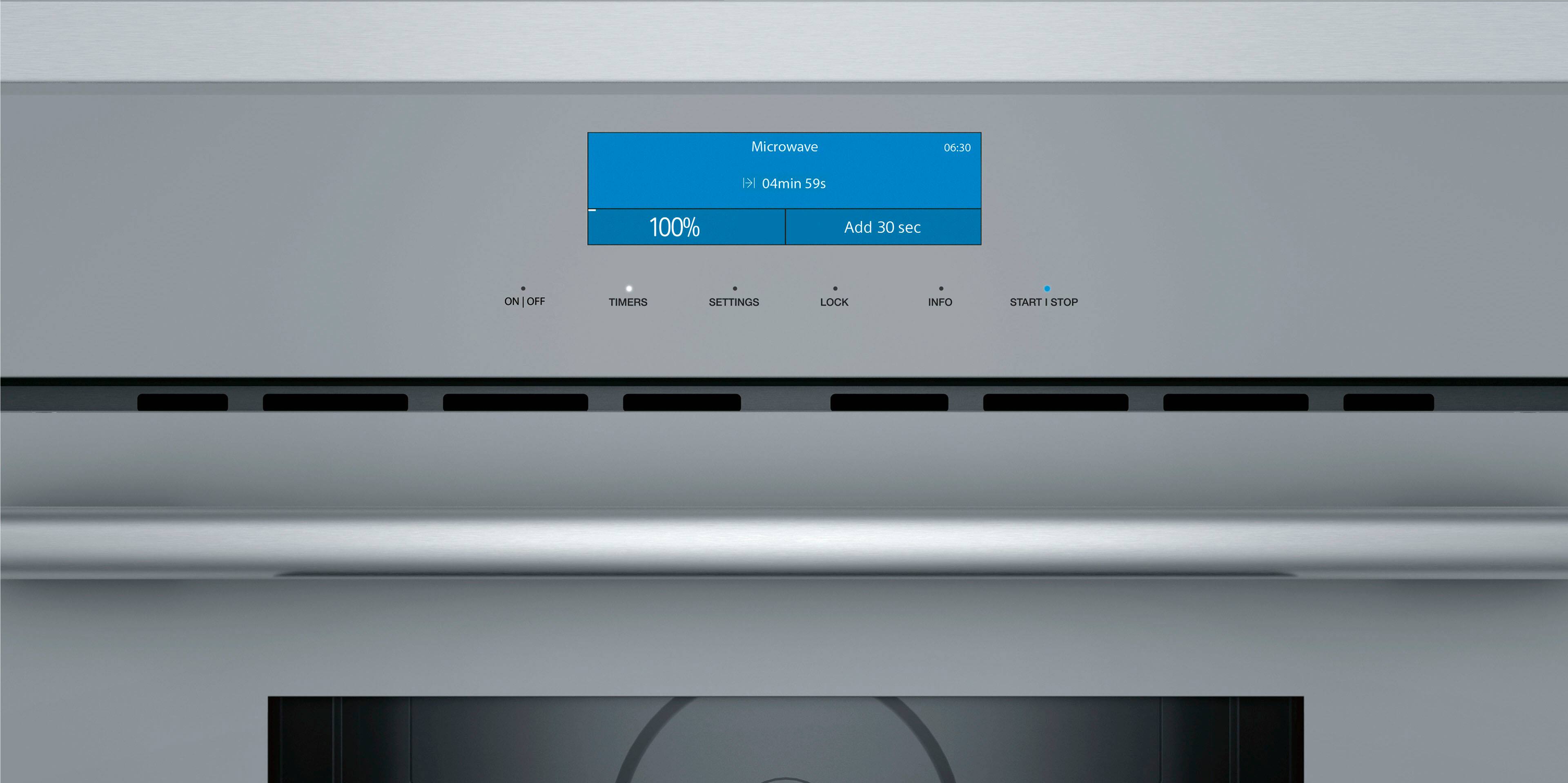Angle. Thermador - Masterpiece Series 1.6 Cu. Ft. Built-In Microwave - Stainless Steel.