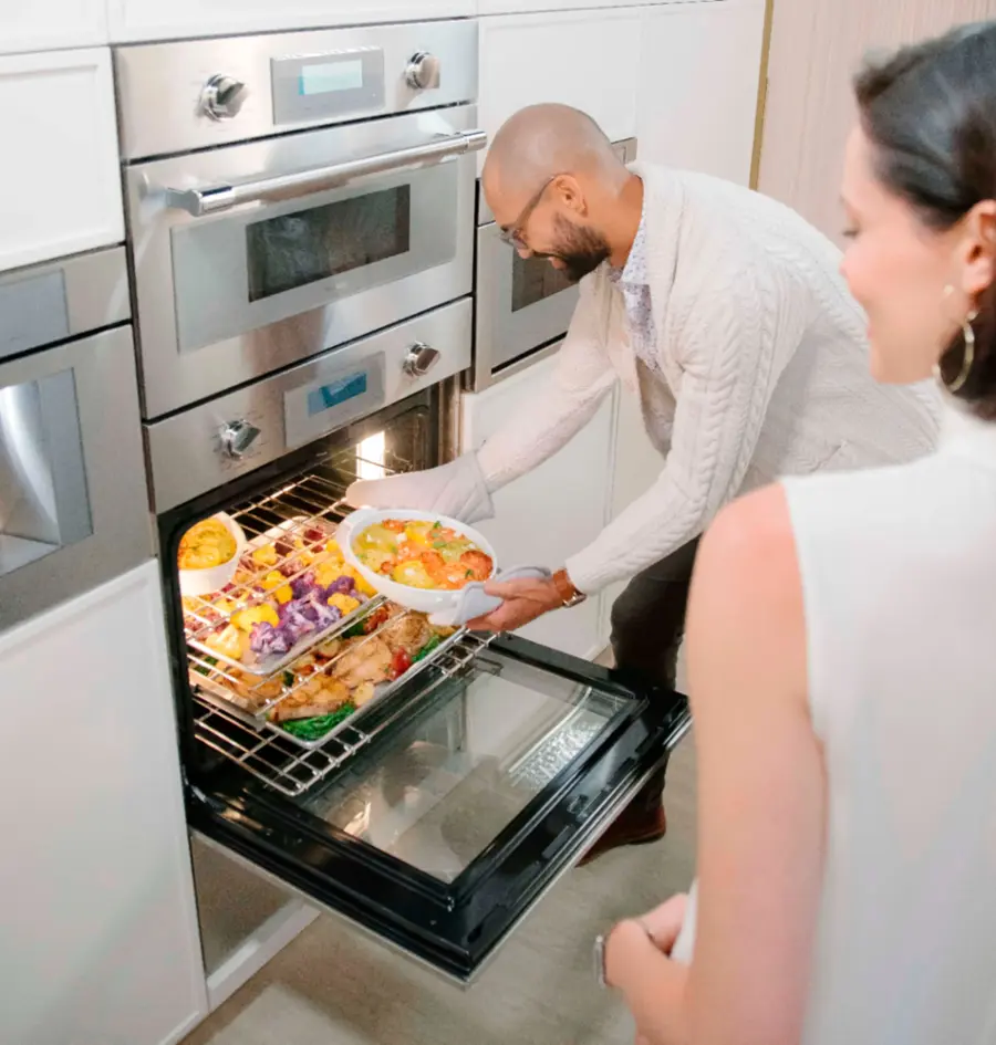 Alt View 13. Thermador - Professional Series 30" Built-In Double Electric Convection Wall Oven - Stainless Steel.