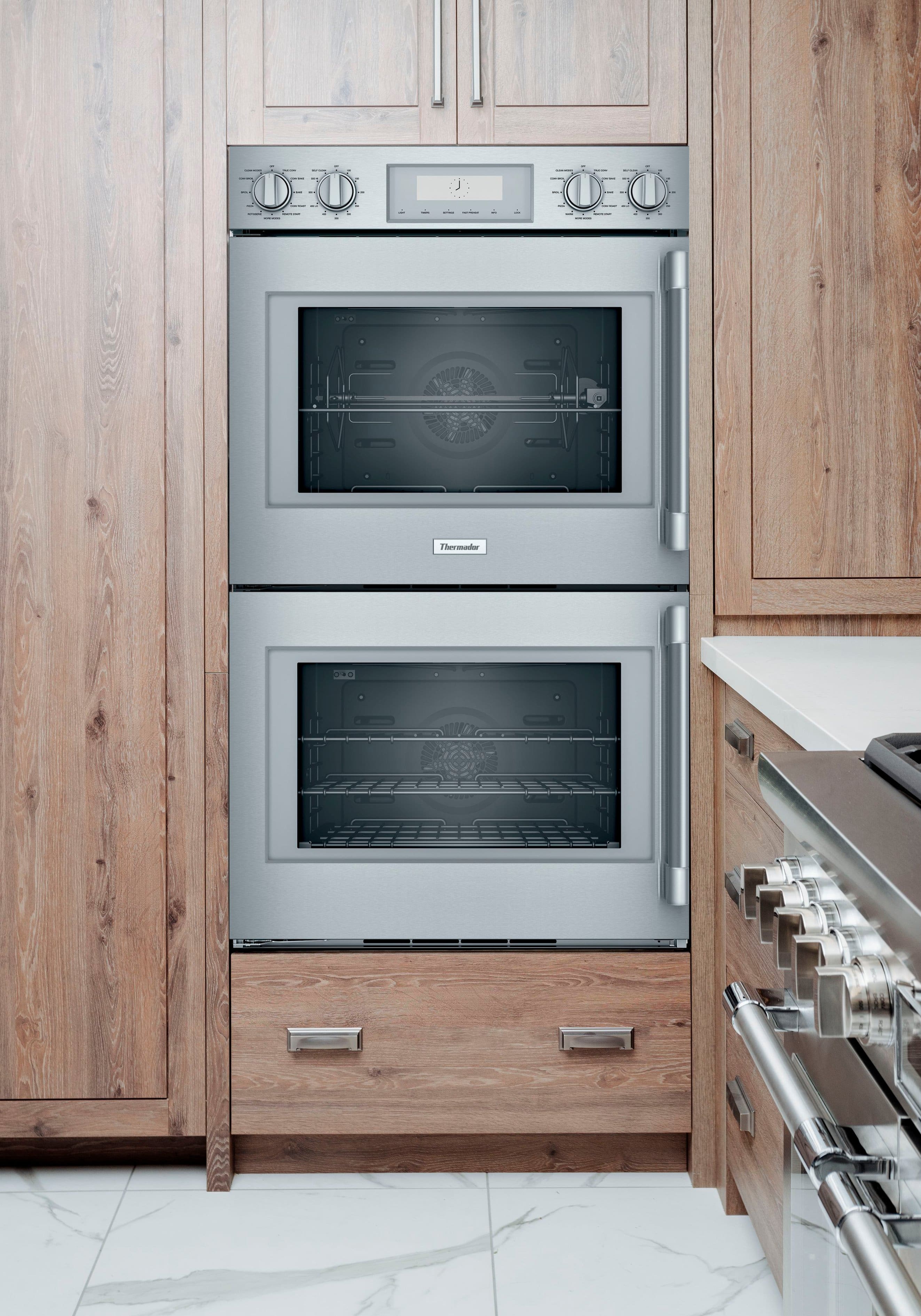 Alt View 1. Thermador - Professional Series 30" Built-In Double Electric Convection Wall Oven - Stainless Steel.