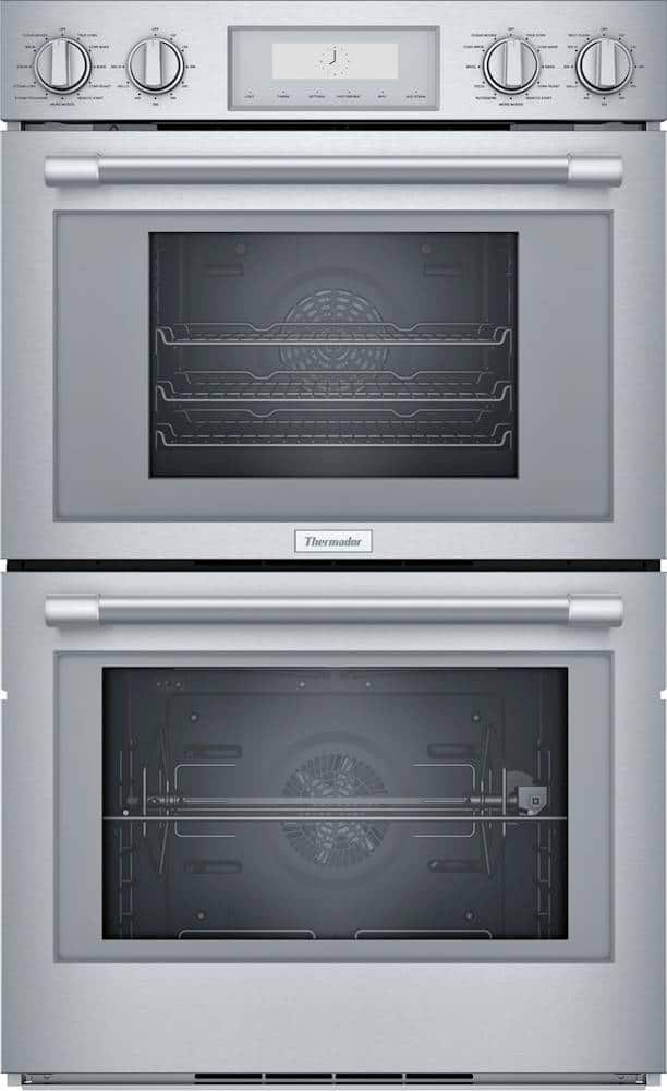 Thermador - Professional Series 30" Built-In Double Electric Steam and Convection Wall Oven - Stainless Steel - Front_Zoom