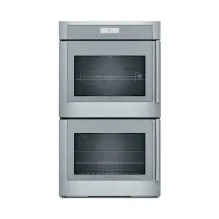 Front. Thermador - Masterpiece Series 30" Built-In Double Electric Convection Wall Oven with Wifi and Left Door Swing - Stainless Steel.