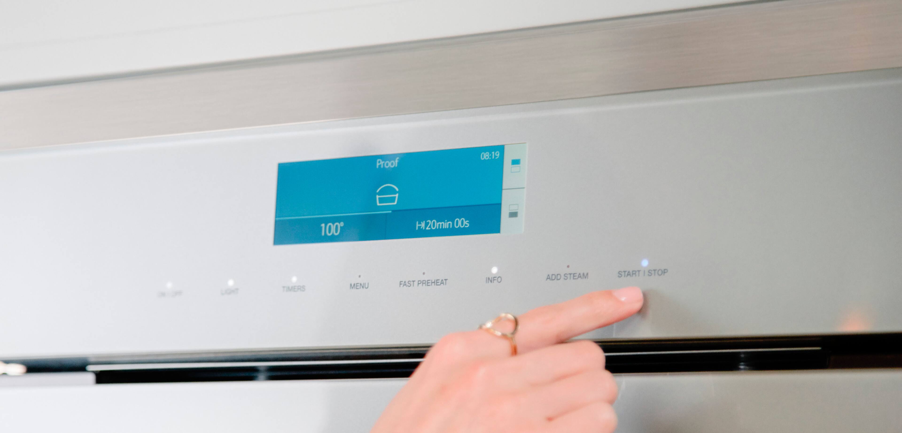 Alt View 14. Thermador - Masterpiece Series 30" Built-In Double Electric Convection Wall Oven with Wifi and Left Door Swing - Stainless Steel.