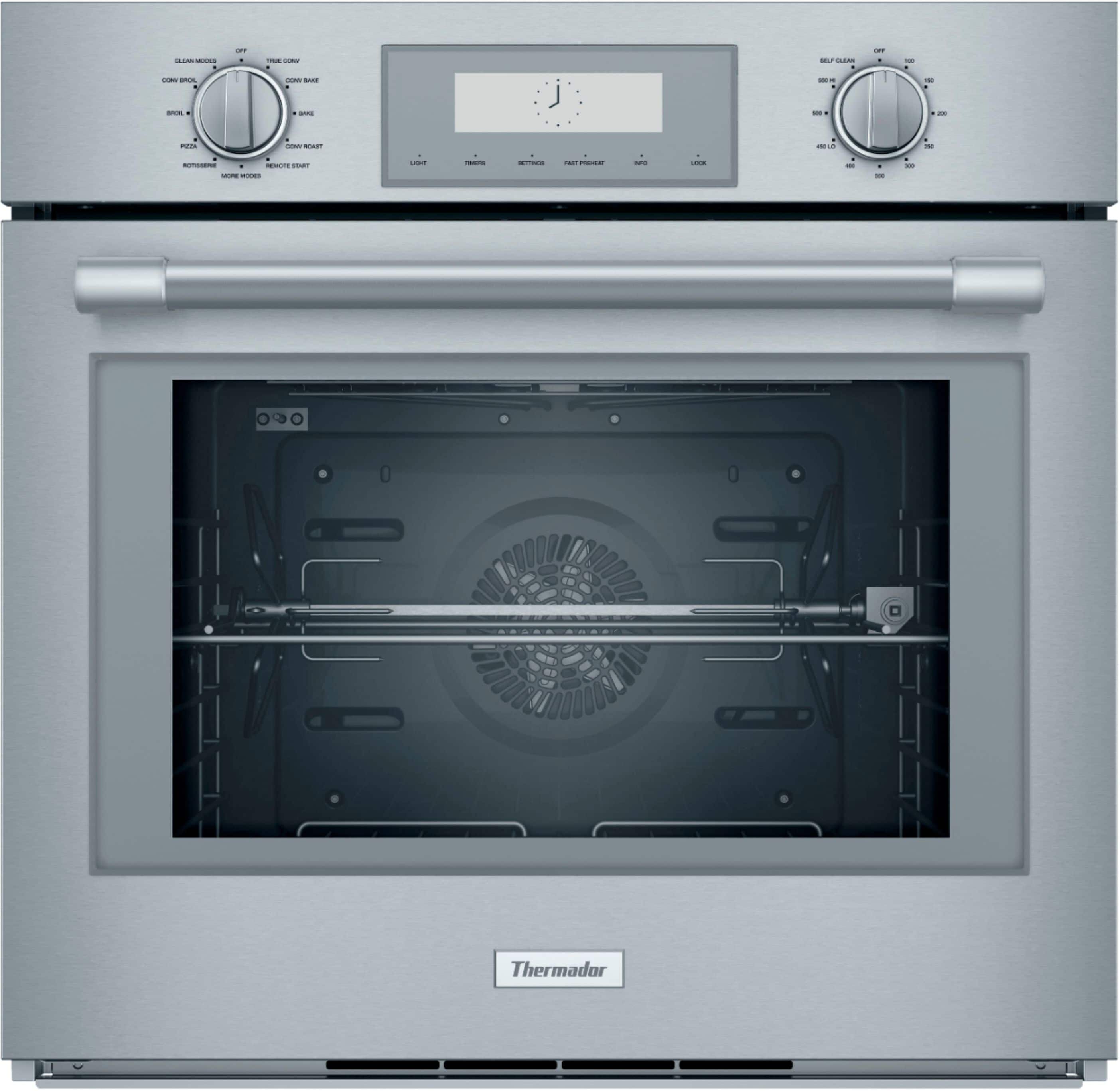 Front. Thermador - Professional Series 30" Built-In Single Electric Convection Wall Oven with Wifi - Stainless Steel.