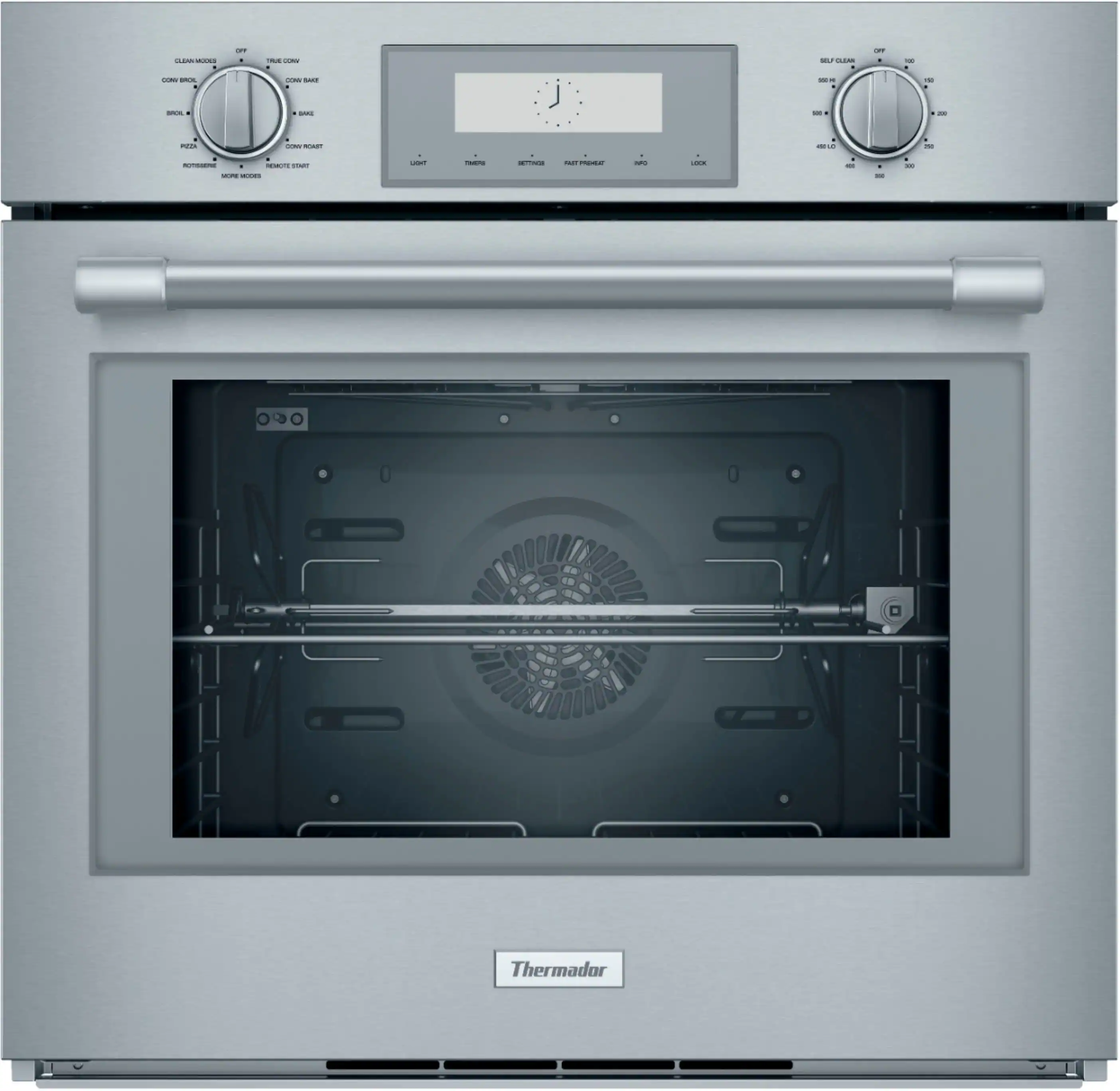 Front. Thermador - Professional Series 30" Built-In Single Electric Convection Wall Oven with Wifi - Stainless Steel.