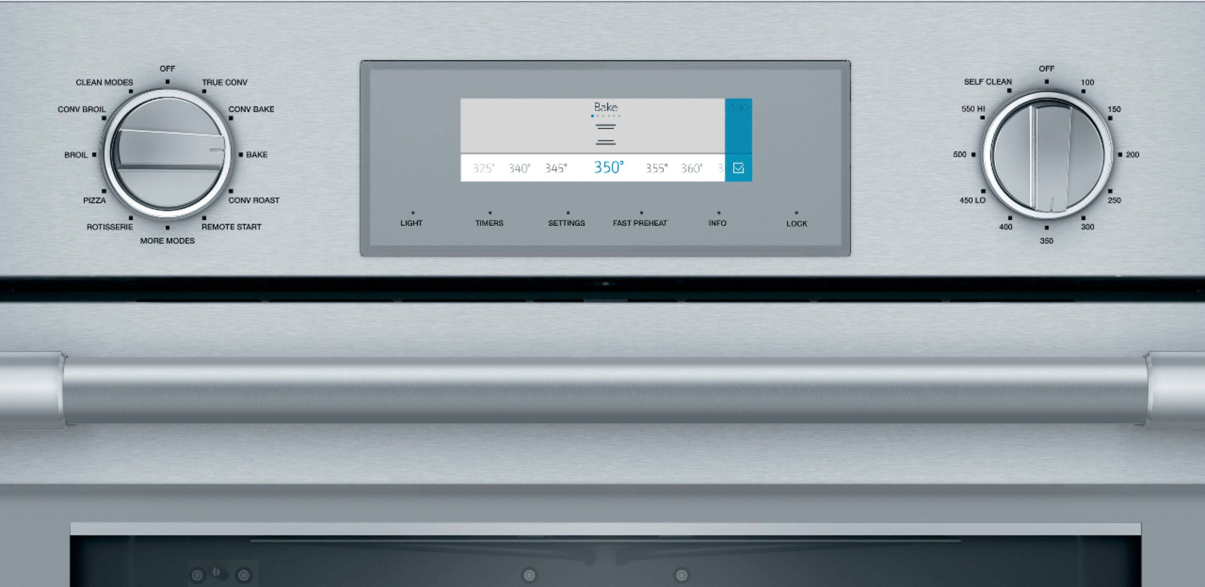 Alt View 12. Thermador - Professional Series 30" Built-In Single Electric Convection Wall Oven with Wifi - Stainless Steel.