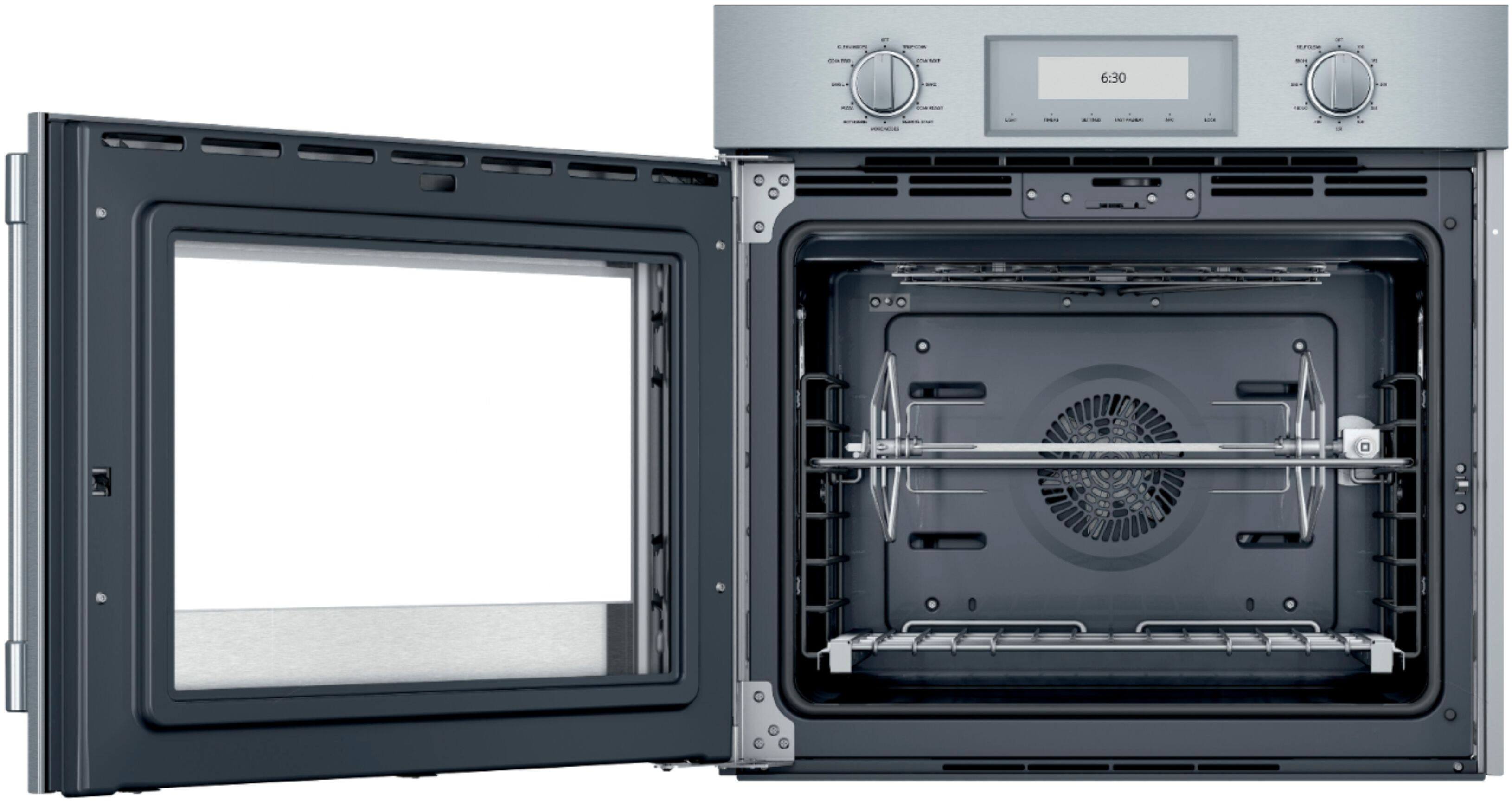 Alt View 11. Thermador - Professional Series 30" Built-In Single Electric Convection Wall Oven with Wifi - Stainless Steel.