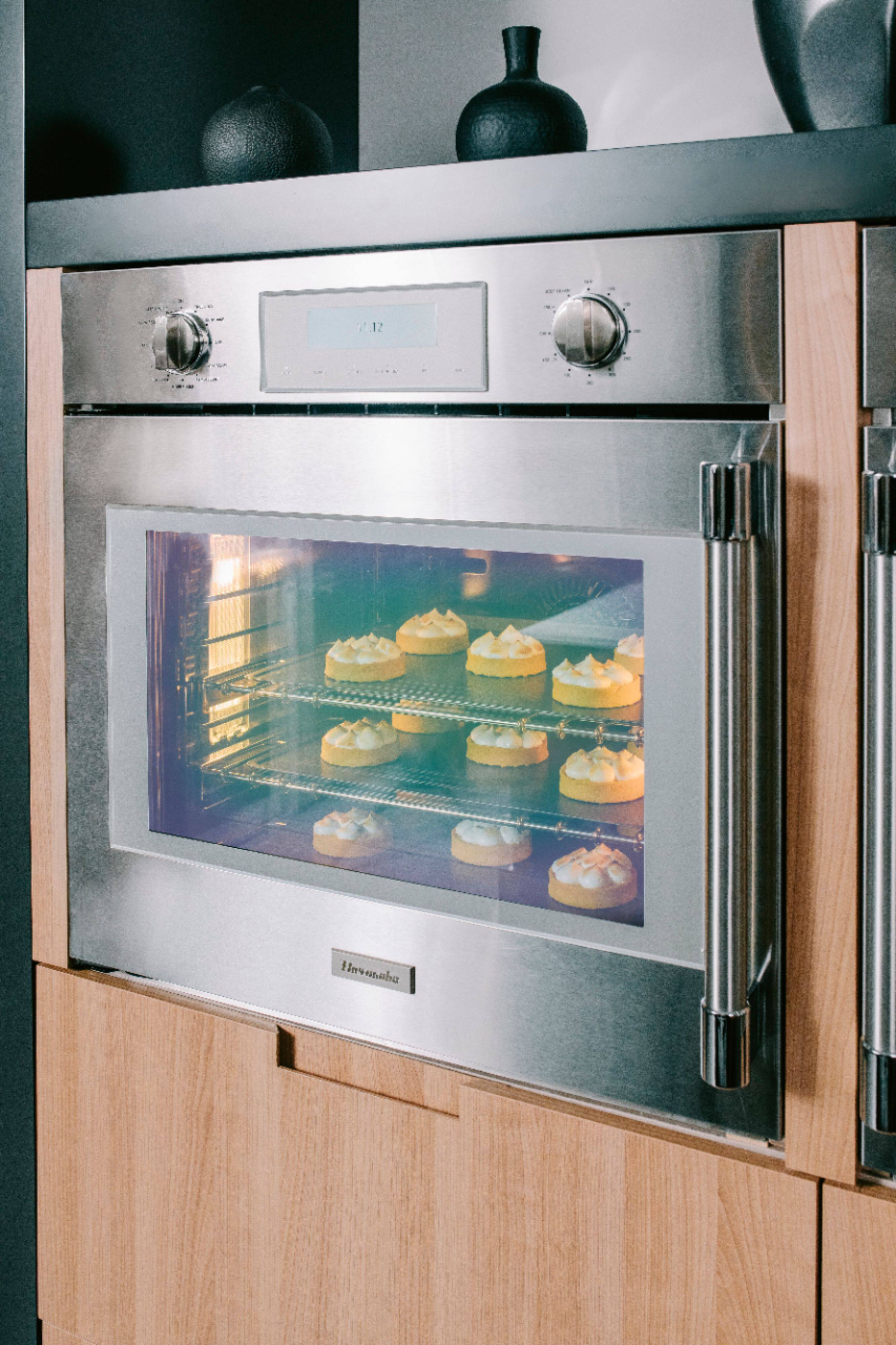 Left. Thermador - Professional Series 30" Built-In Single Electric Convection Wall Oven with Wifi - Stainless Steel.