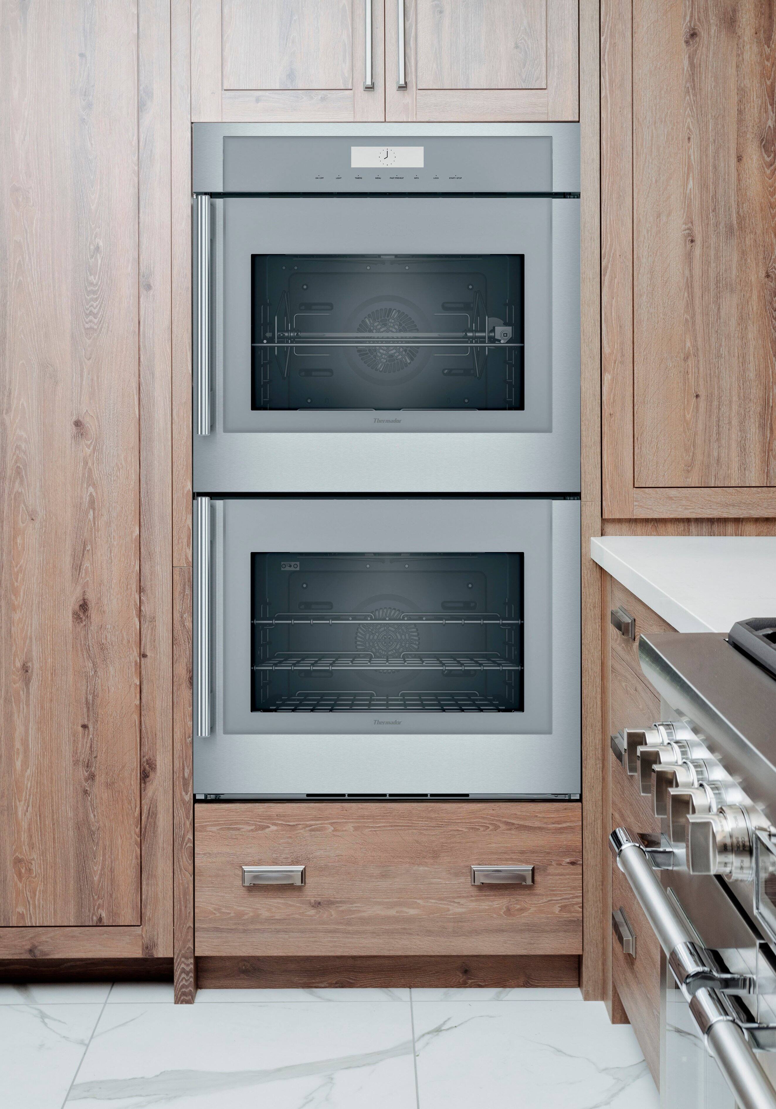 Alt View 11. Thermador - Masterpiece Series 30" Built-In Double Electric Convection Wall Oven with Wifi and Right Door Swing - Stainless Steel.