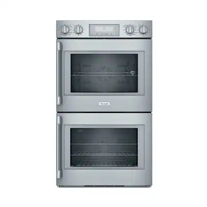 Front. Thermador - Professional Series 30" Built-In Double Electric Convection Wall Oven - Stainless Steel.