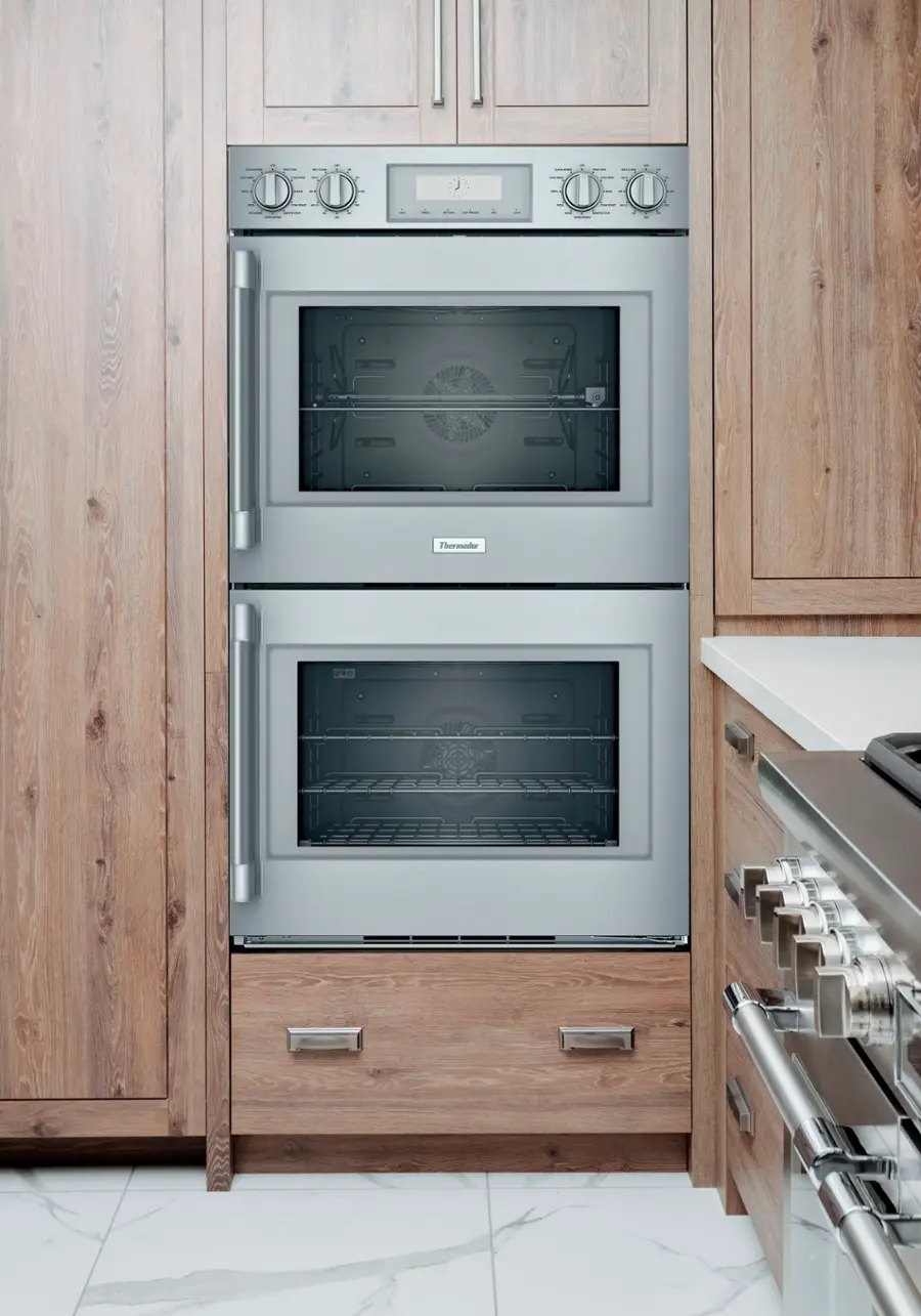 Alt View 21. Thermador - Professional Series 30" Built-In Double Electric Convection Wall Oven - Stainless Steel.
