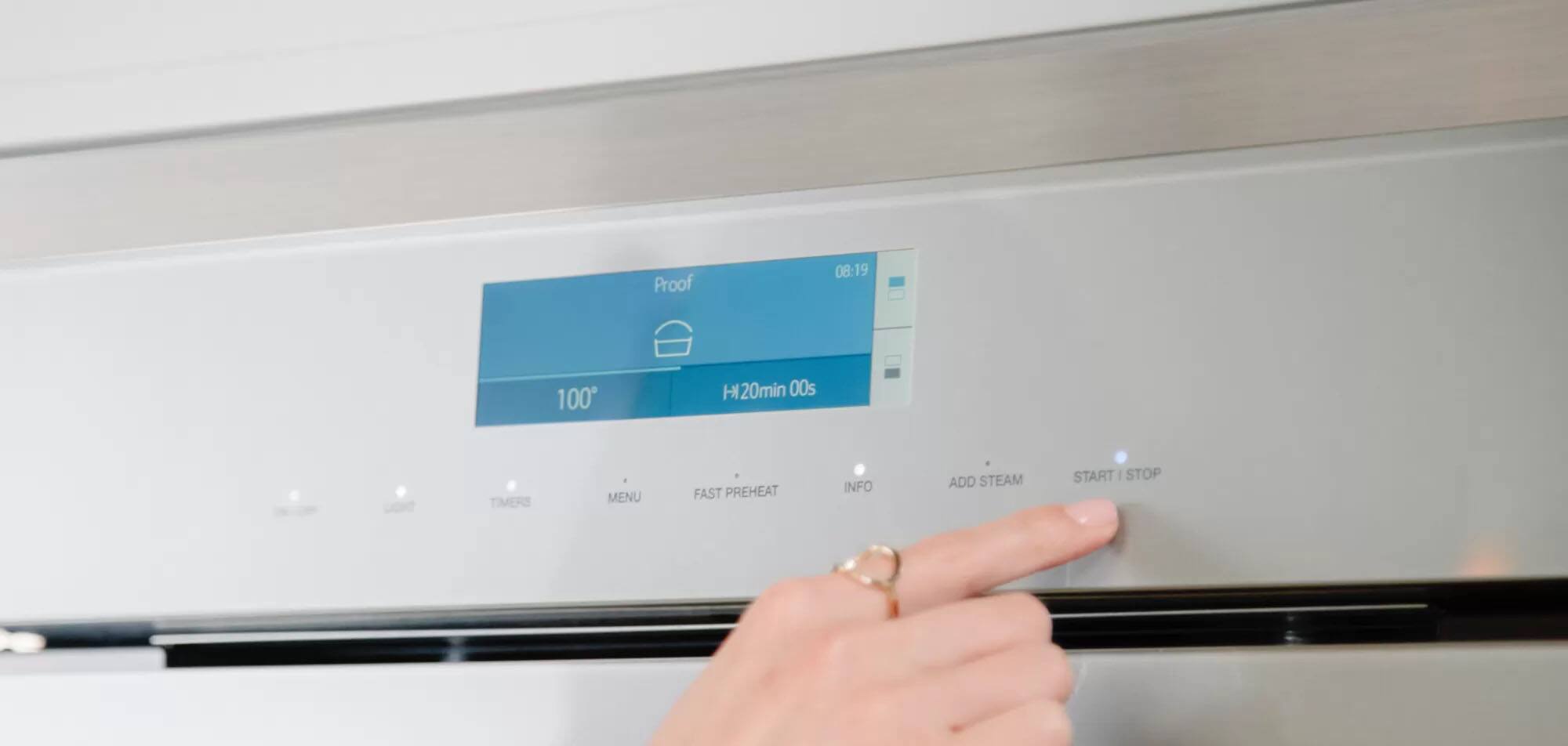 Alt View 12. Thermador - Masterpiece Series 30" Built-In Electric Convection Wall Oven with Built-In Speed Microwave and Wifi - Stainless Steel.