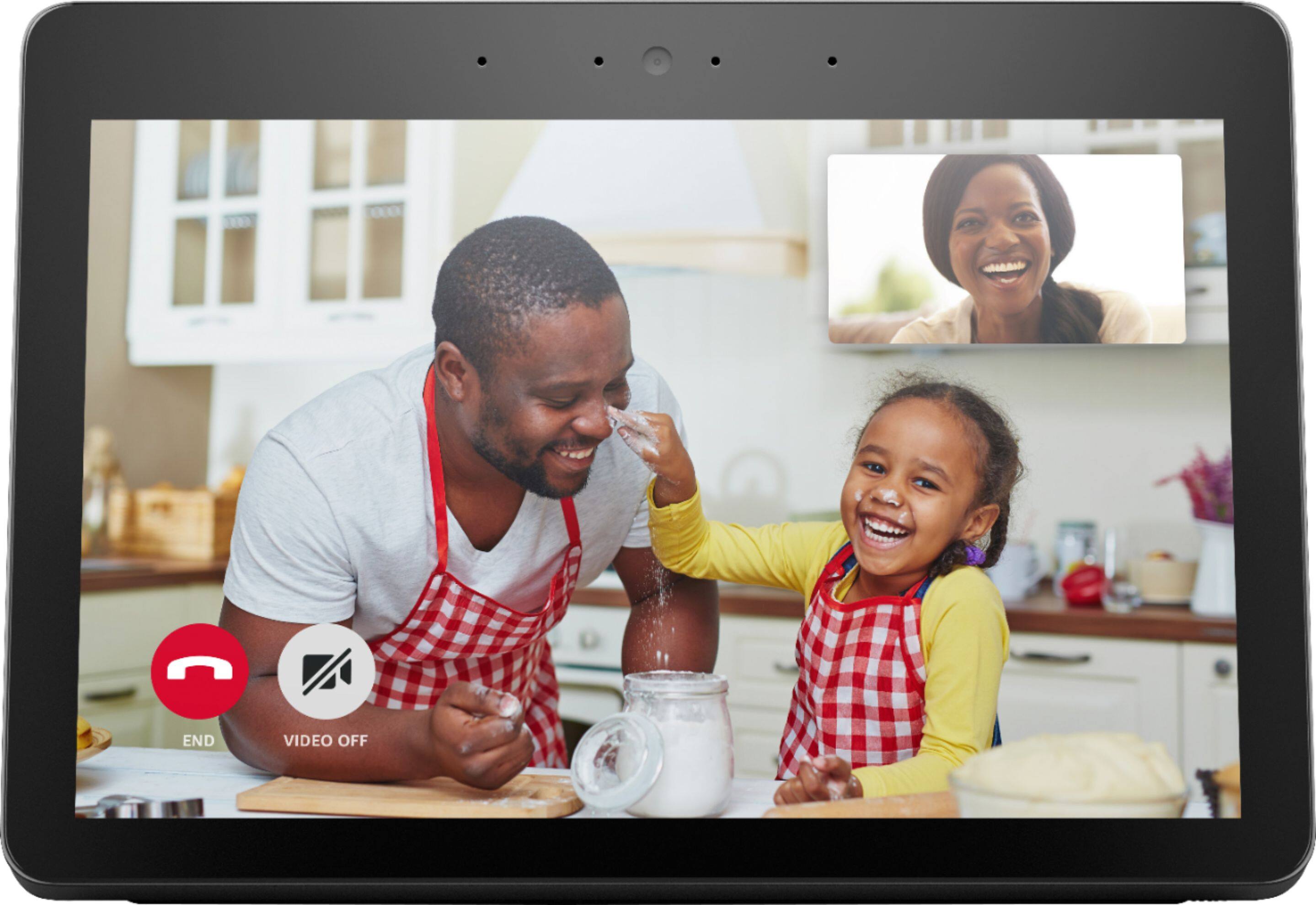 Alt View 11. Amazon - Echo Show (2nd Gen) - Smart Speaker with Alexa and built in smart home Hub - Charcoal.