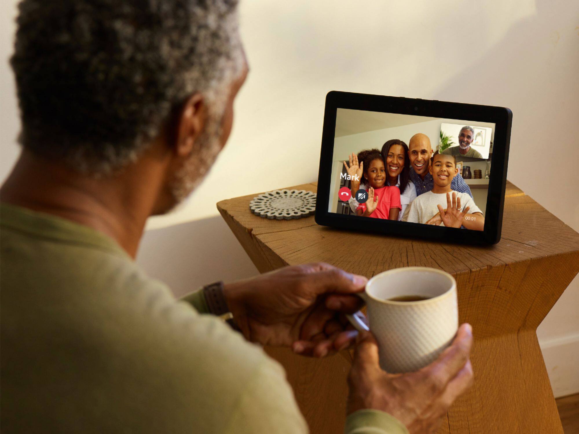 Alt View 14. Amazon - Echo Show (2nd Gen) - Smart Speaker with Alexa and built in smart home Hub - Charcoal.