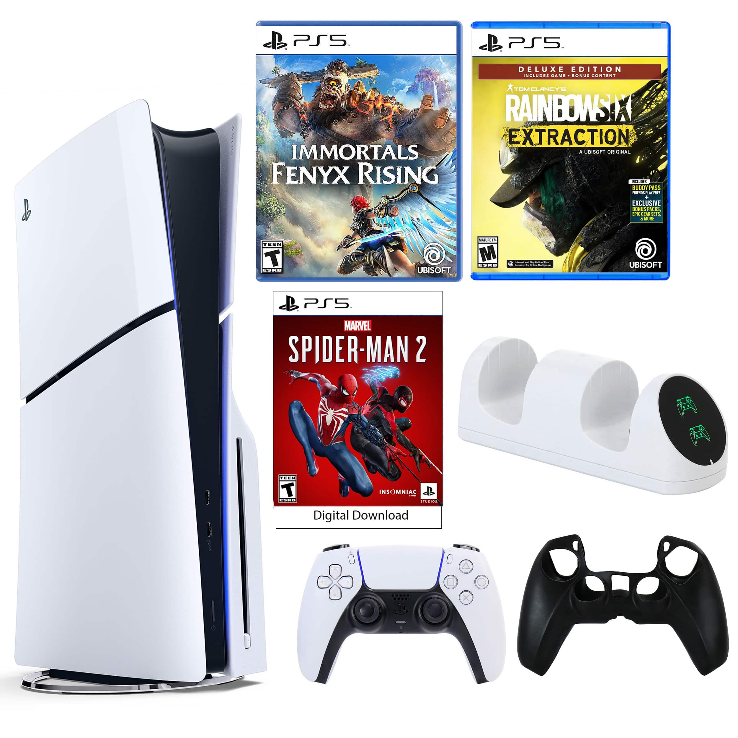 PS5 Spider Man 2 Console with 2 Games and Accessories - PlayStation 5