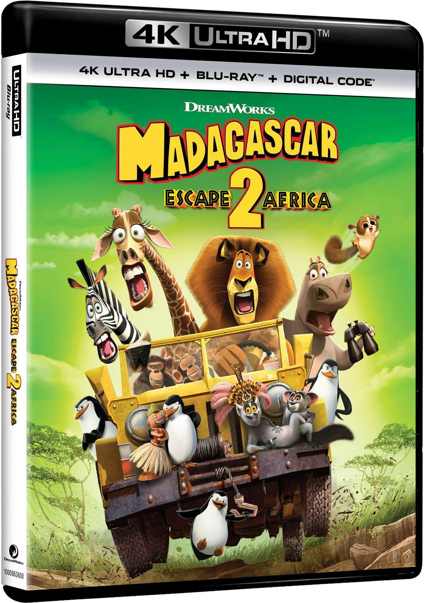 Angle. Madagascar: Escape 2 Africa (4K Ultra HD + Blu-ray + Digital) [UHD].