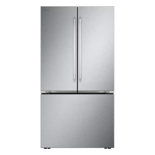 LG - 36-in Wide Counter-Depth MAX 26.5 Cu. Ft. French Door Smart Refrigerator with Internal Water - Stainless Steel