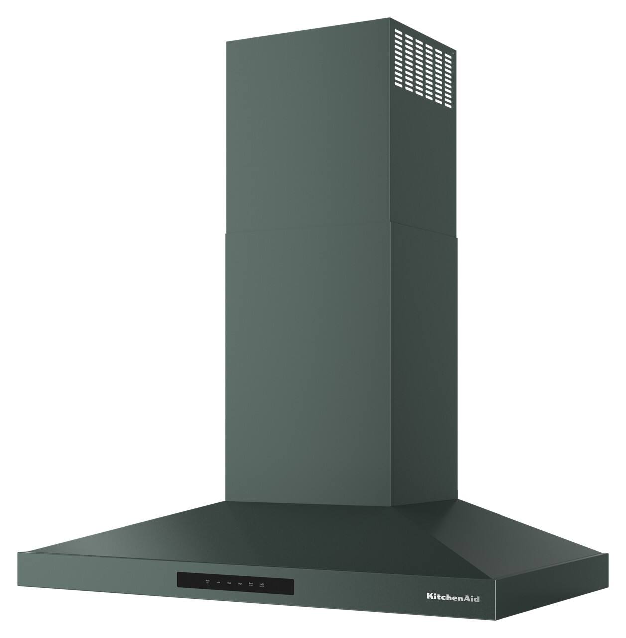 Angle. KitchenAid - 36" Vented or Convertible to Recirculating Wall- Mount Hood - Juniper.