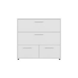 TuHome - Alpine Wide Four Drawer Dresser, Bedroom Storage - White