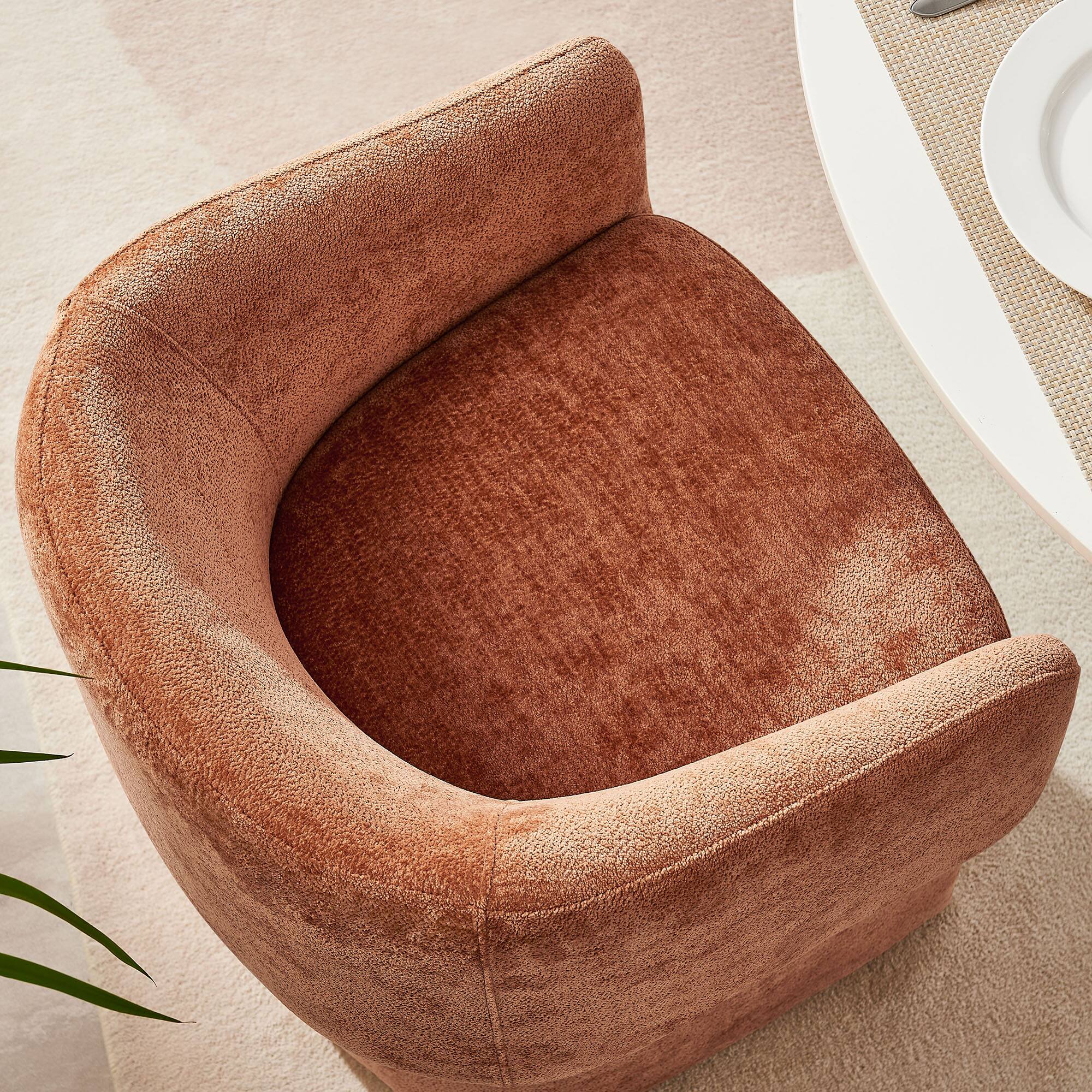 Alt View 2. Modway - Verity Barrel Back Dining Armchair - Rust.