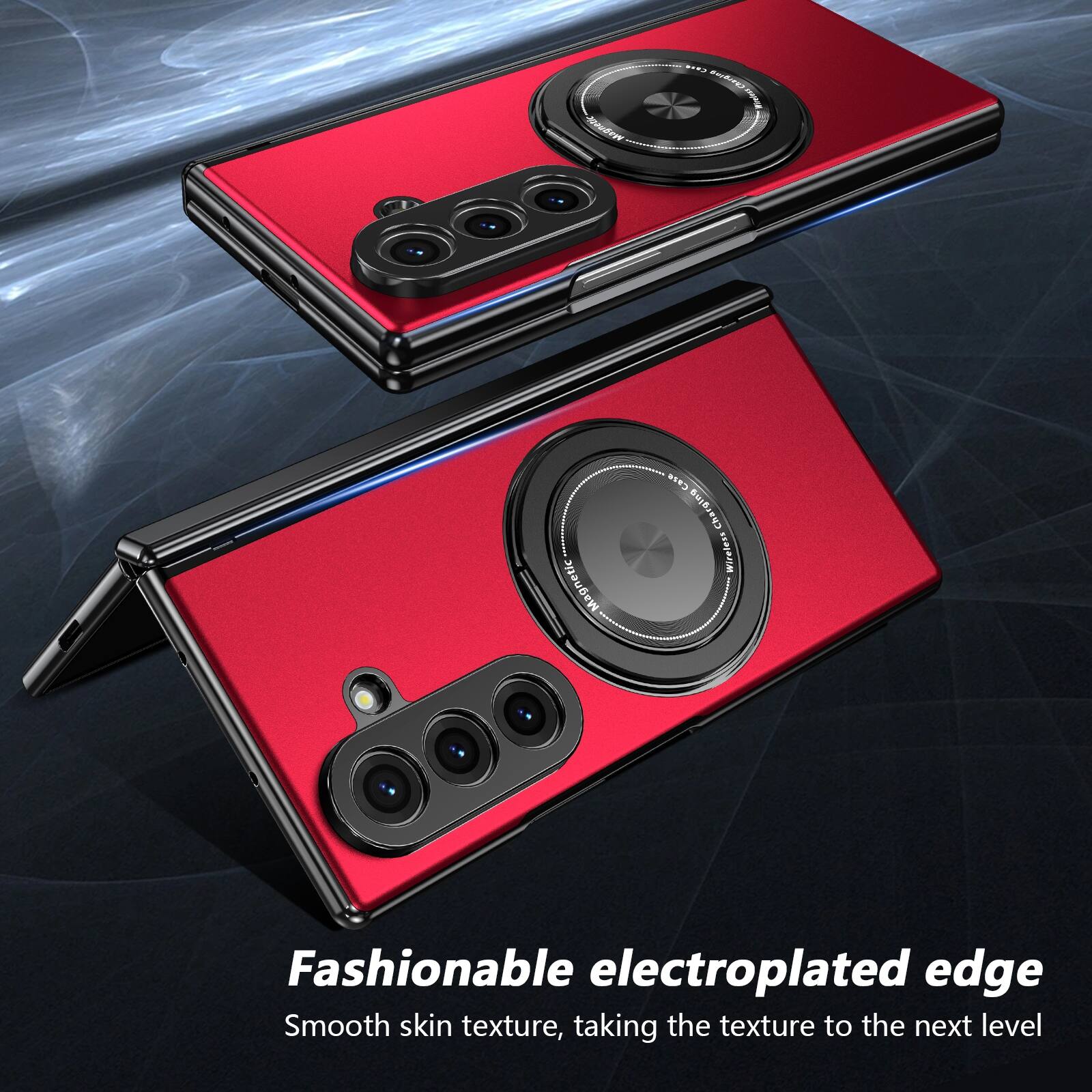 Magnetic Charging PEP Cha Wireless  
Fashionable electroplated edge  
Smooth skin texture, taking the texture to the next level